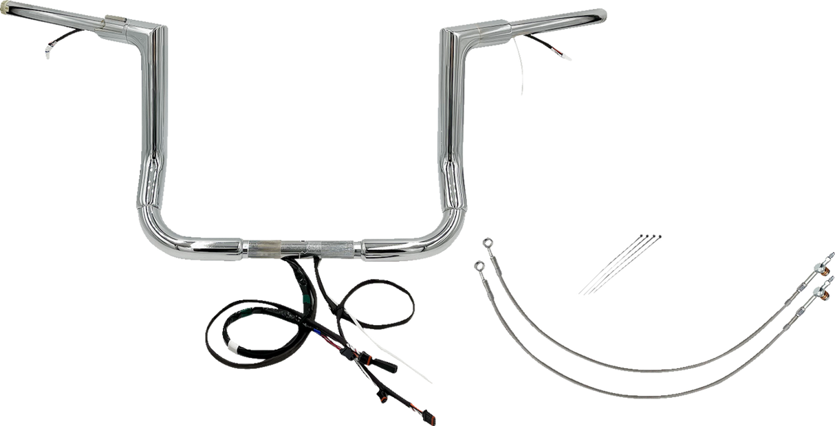 Handlebar Kit - Flat Top - 12\" - Chrome 2014 - 2015