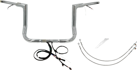 Handlebar Kit - Flat Top - 12\" - Chrome 2014 - 2015