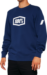 Icon Long-Sleeve Fleece Sweatshirt - Navy - Small