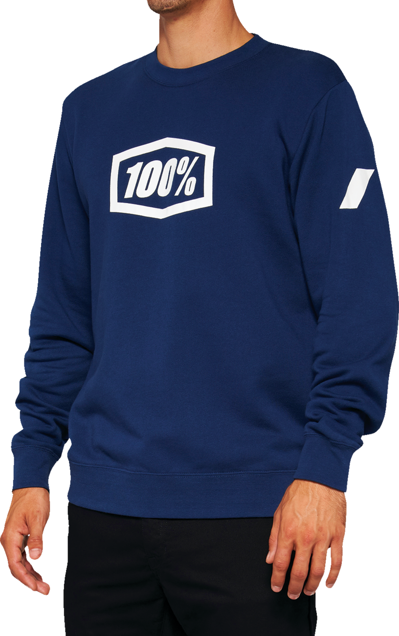 Icon Long-Sleeve Fleece Sweatshirt - Navy - Small