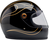 Gringo S Helmet - Gloss Black Flames - XS