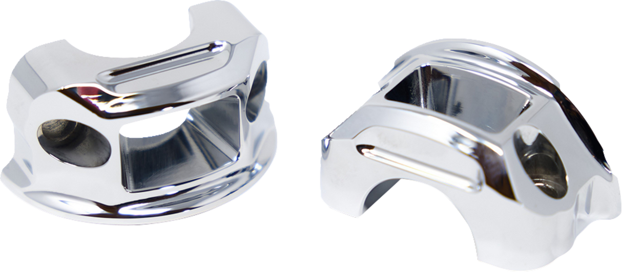 Perch Clamps - Brake/Clutch - Chrome 2018 - 2024