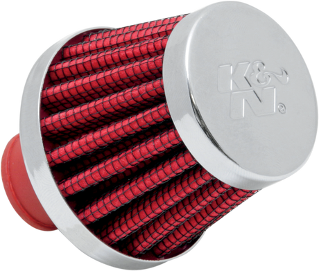 Rubber Base Crankcase Vent Filter - Red - 3/8\" ID