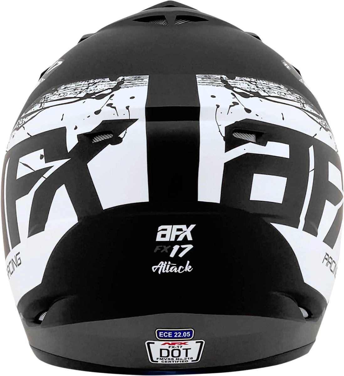 FX-17Y Helmet - Attack - Matte Black/Silver - Large