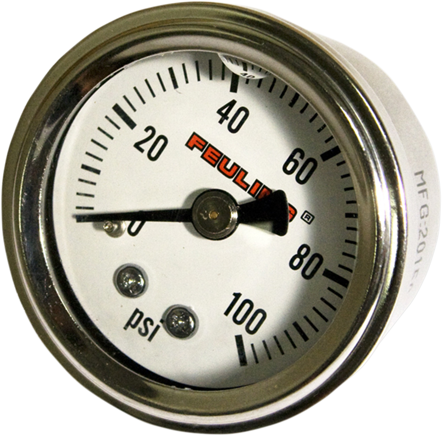 Oil Pressure Gauge - 1.5\" Dial - Back Port - White Face