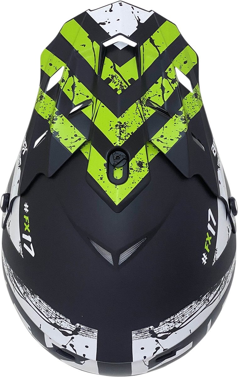 FX-17Y Helmet - Attack - Matte Black/Green - Small