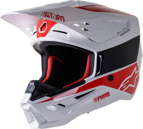 SM5 Helmet - Bond - White/Red - Large