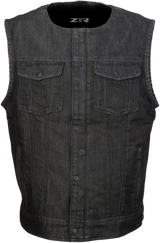 Ganja Denim Vest - Black - XL