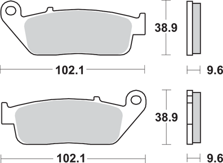 LS Brake Pads - Honda/Victory - 630LS 1989 - 2017