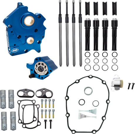 Cam Chest Kit without Cams - Chain Drive - Water Cooled - Black Pushrods - M8 2017 - 2024