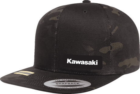 Kawasaki Snapback Hat - Camo Black