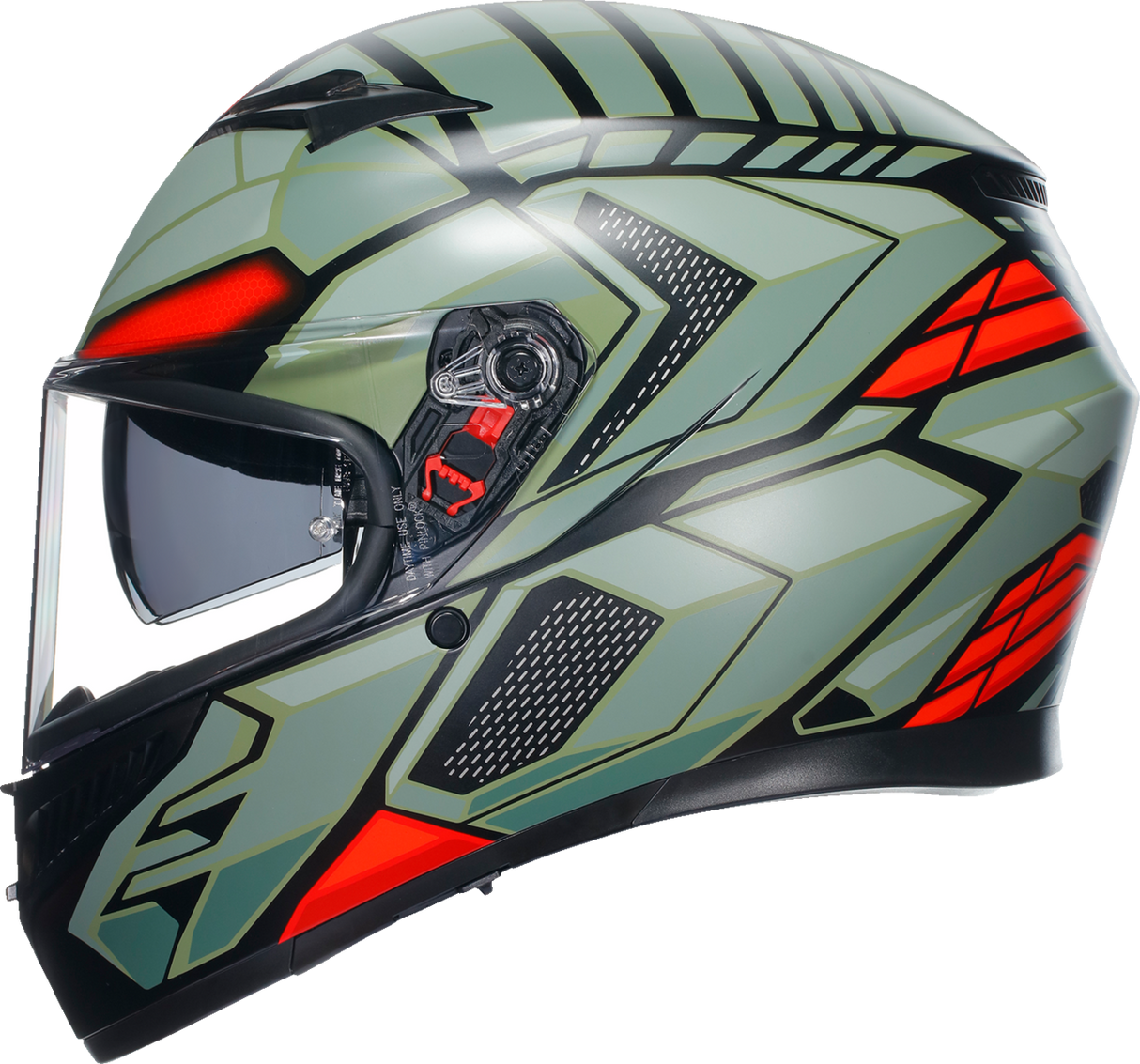 K3 Helmet - Decept - Matte Black/Green/Red - 2XL