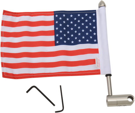 Luggage Rack Flag Mount - 1/2\" Round - With 6\" X 9\" Flag