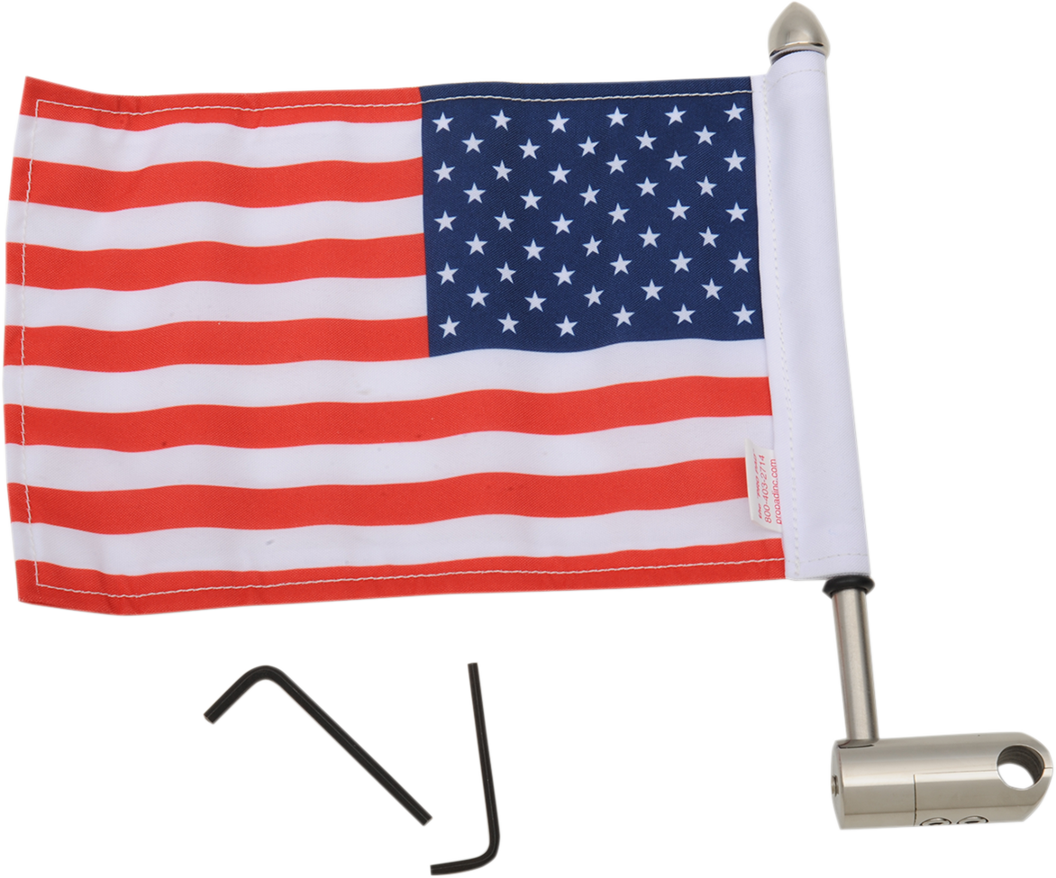 Luggage Rack Flag Mount - 1/2\" Round - With 10\" X 15\" Flag