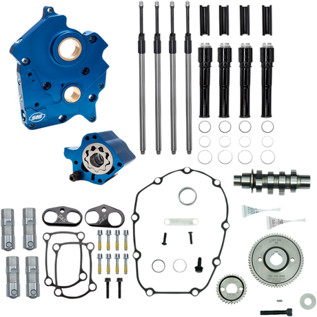 Cam Chest Kit with Plate - Gear Drive - Oil Cooled - 475 Cam - Black Pushrods - M8 2017 - 2020