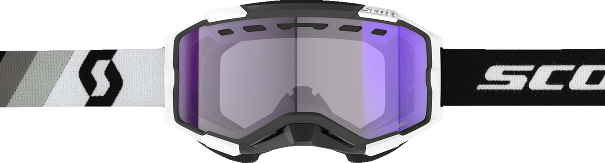 Fury Snow Cross Goggle - Premium Black/White - Light Sensitive Blue Chrome