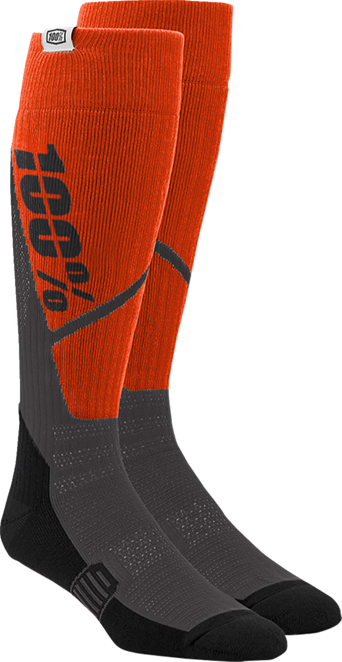 Torque Comfort Moto Socks - Orange/Charcoal - Large/XL