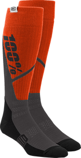 Torque Comfort Moto Socks - Orange/Charcoal - Large/XL