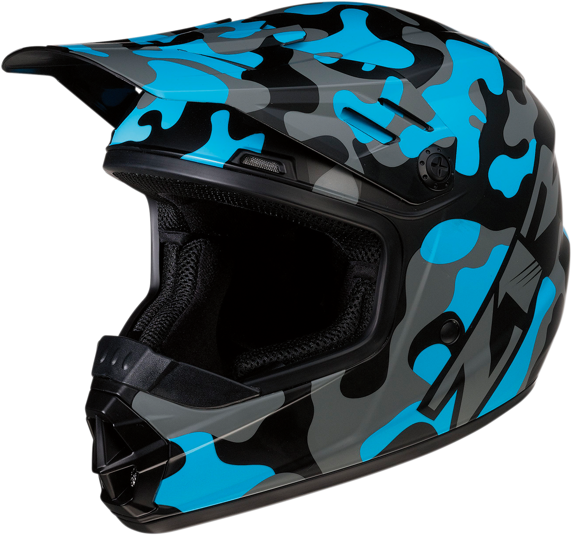 Youth Rise Helmet - Camo - Blue - Small