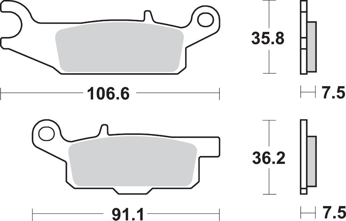 Off-Road Sintered Brake Pads - Yamaha 2008 - 2013