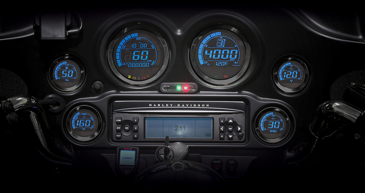 HD-02 6-Piece Gauge Kit - Black 2004 - 2013