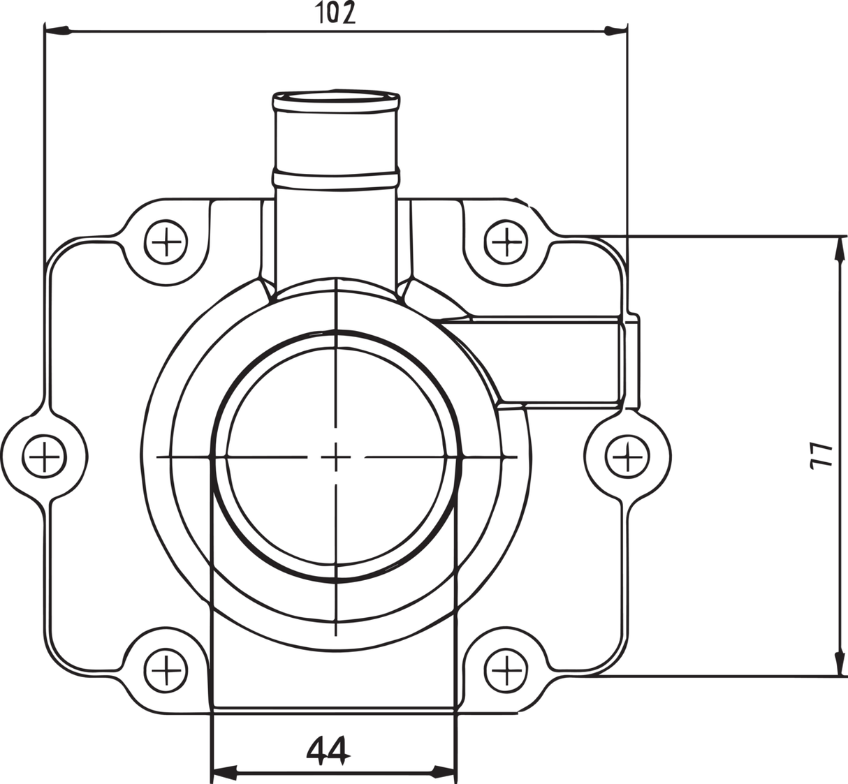 Carburetor Mounting Flange - Polaris 1999 - 2005