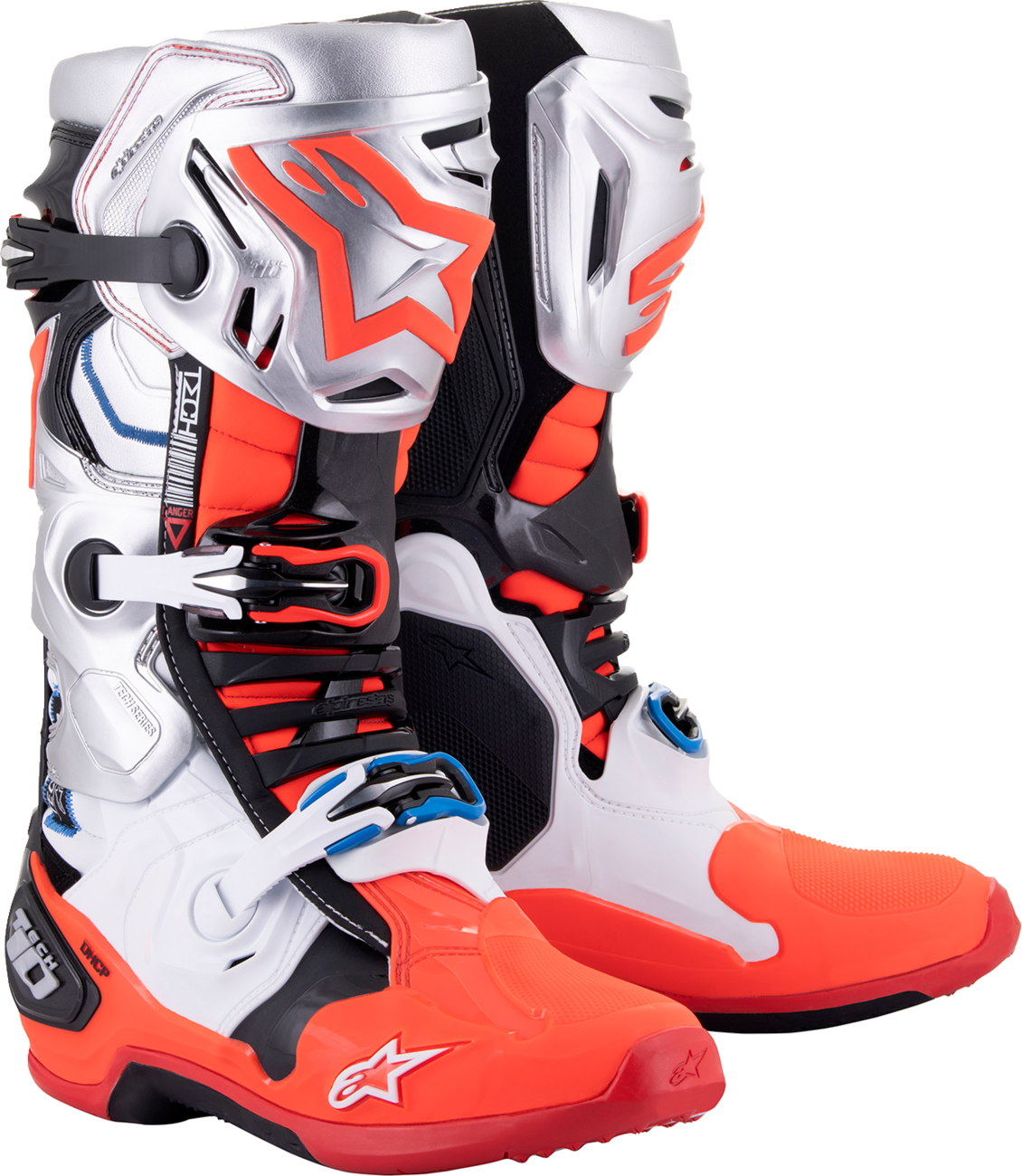 Limited Edition Vision Tech 10 Boots - Black/White/Silver/Red - US 8