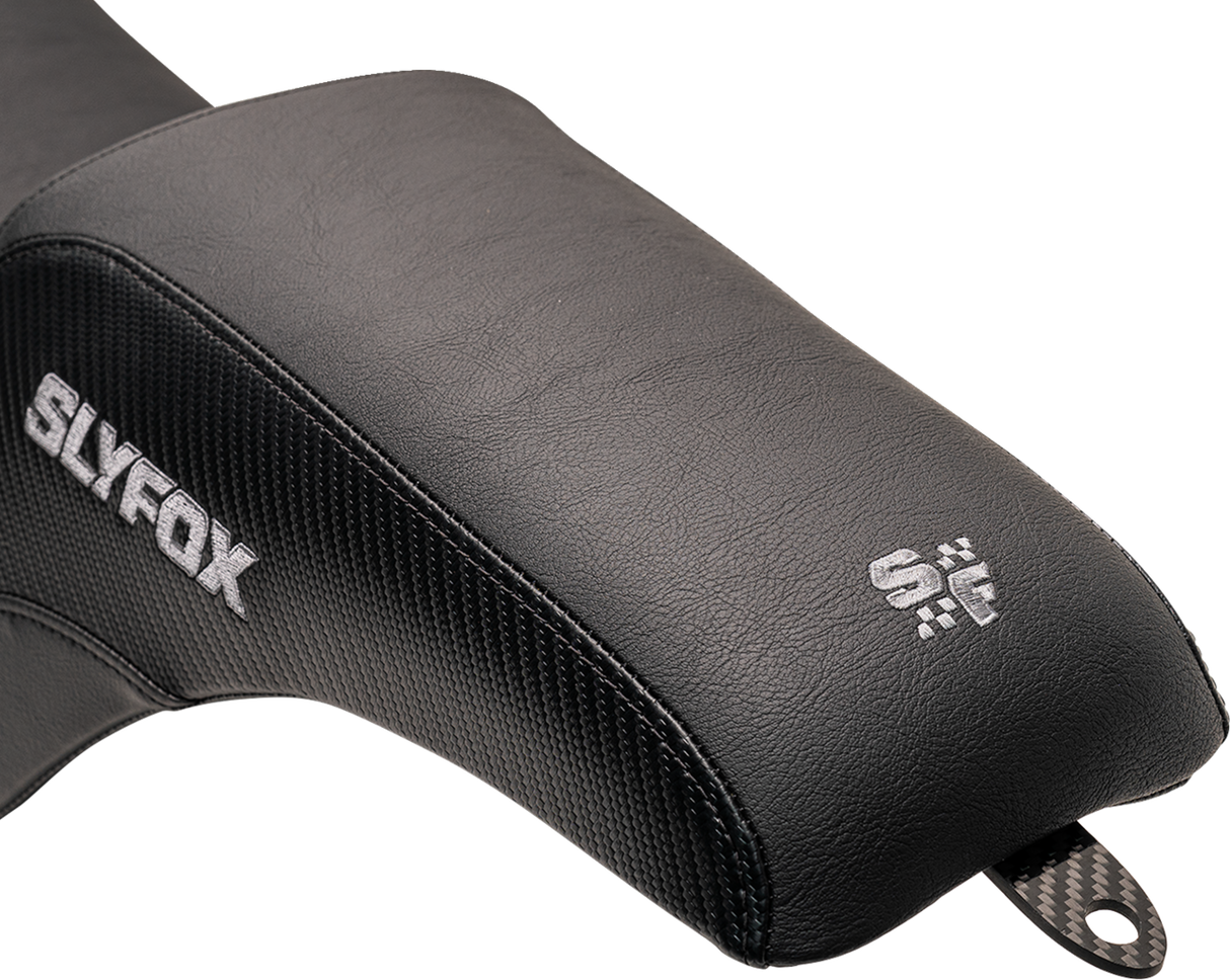 Slyfox Seat - Gray Logo - Smooth Vinyl - Carbon Fiber - FL \'18-\'24 2018 - 2024