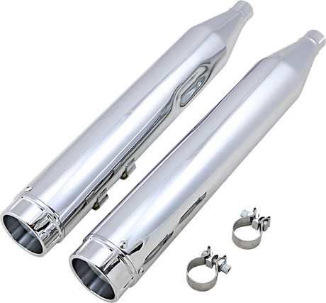 4-1/2\" Torquer Mufflers for \'95-\'16 FL - Chrome 1995 - 2016