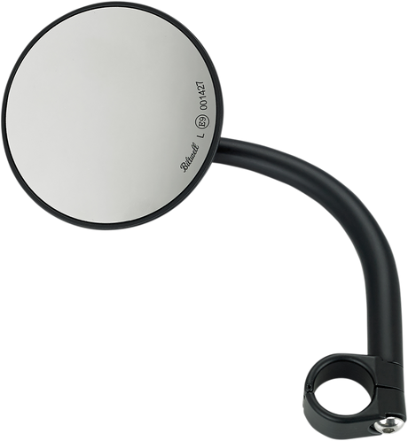 Mirror w/mount - Round - Black