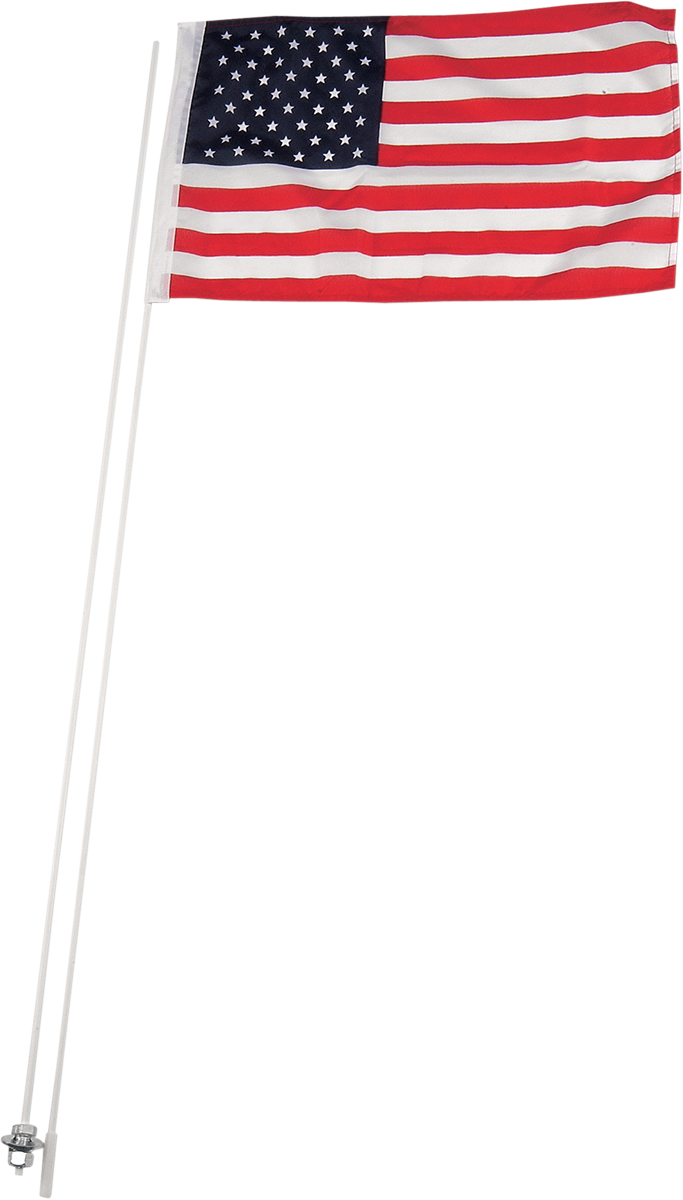 Flag Pole and Mount - With 12\' X 19\" Flag - U.S.A. - 5 Pack