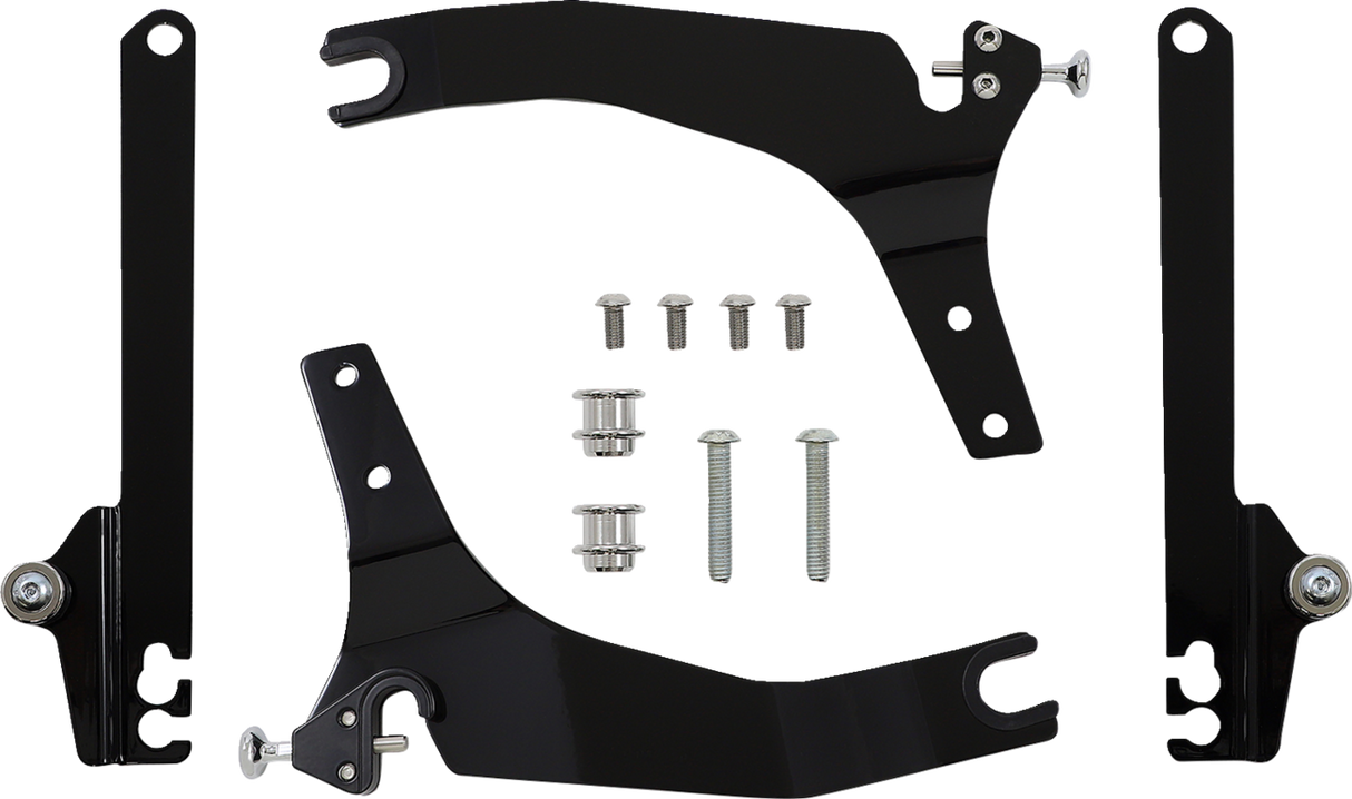 Backrest Kit - 14\" - Black - Dyna 2006 - 2017