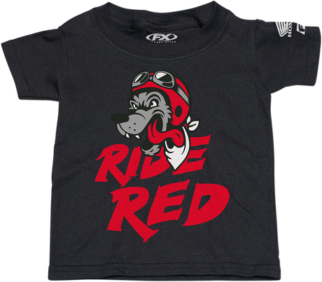 Toddler Honda Ride Red Wolf T-Shirt - Black - 3T