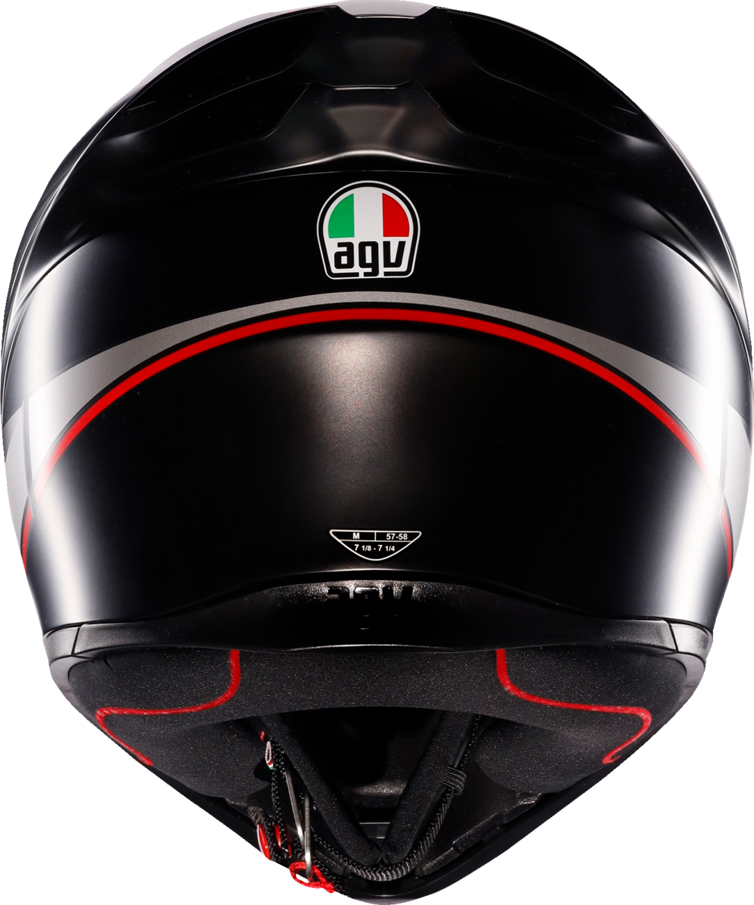 K1 S Helmet - Lap - Matte Black/Gray/Red - 2XL