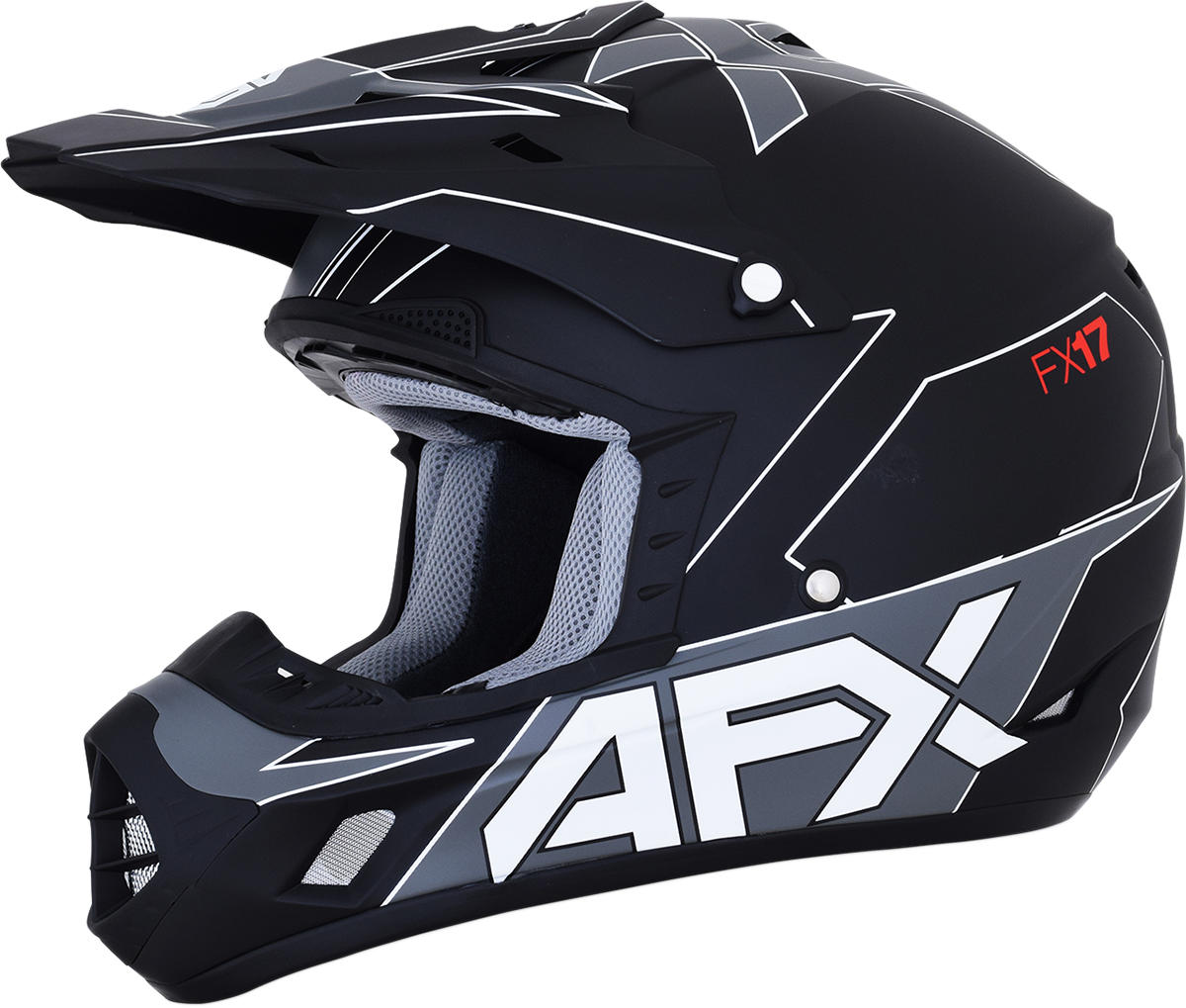 FX-17 Helmet - Aced - Matte Black/White - Large