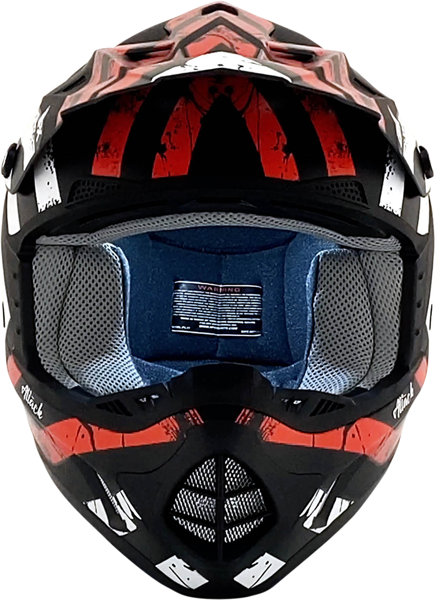 FX-17Y Helmet - Attack - Matte Black/Red - Medium