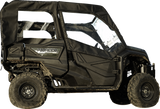 Soft Doors - Middle/Rear Windows - Black - Honda Pioneer 1000 2016 - 2023