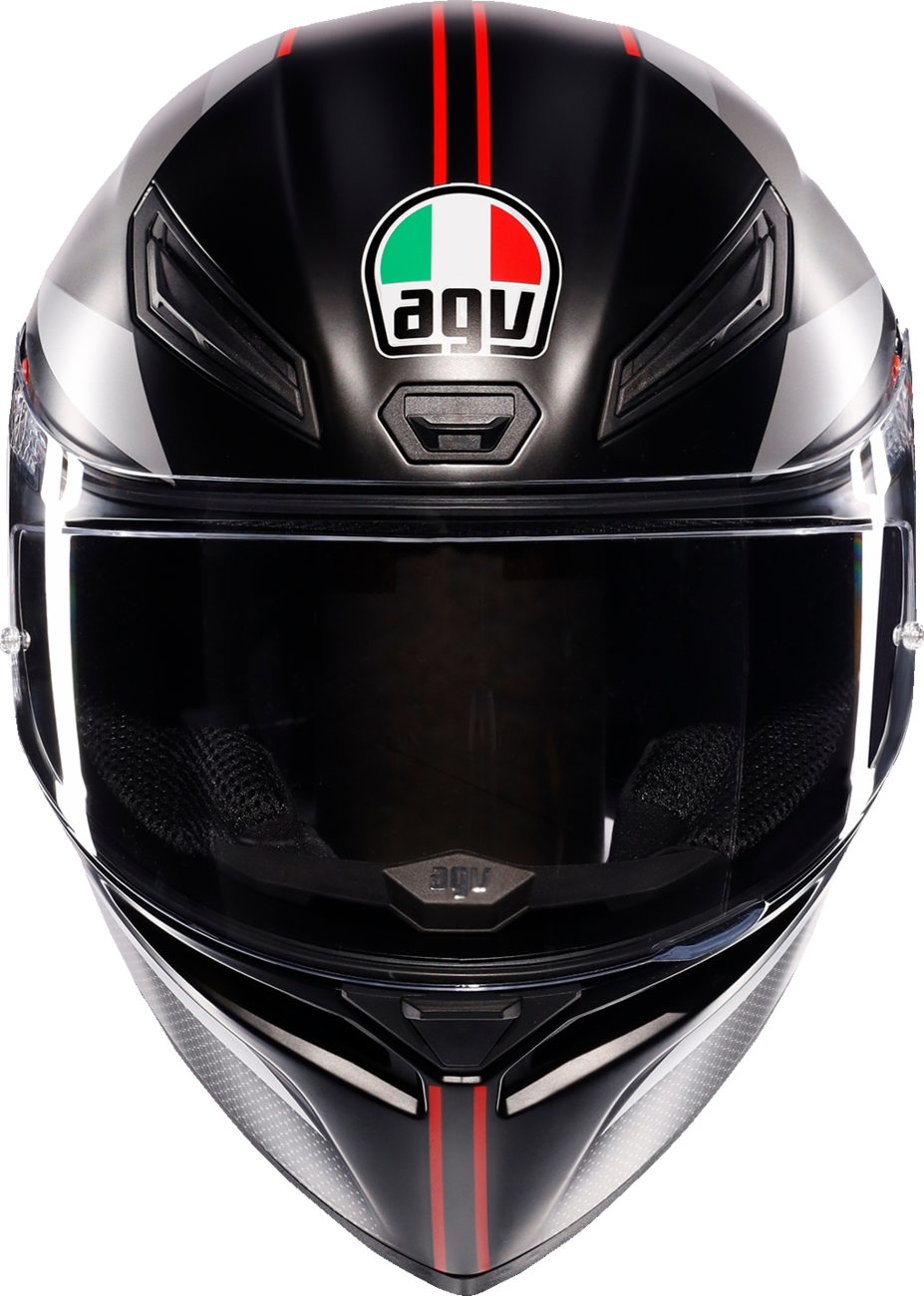 K1 S Helmet - Lap - Matte Black/Gray/Red - XL