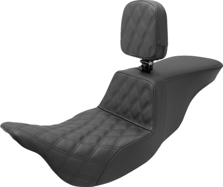 Tour Step-Up Seat - Rider Backrest - Rider Lattice Stitch - FL \'08-\'23 2008 - 2023