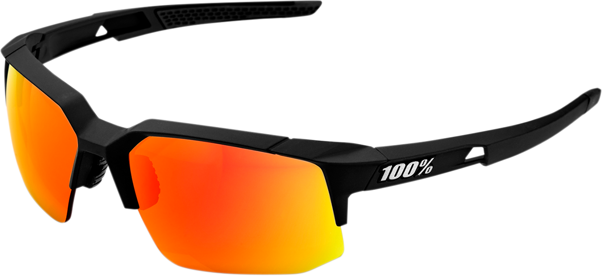 Speedcoupe Sunglasses - Black - Red Mirror