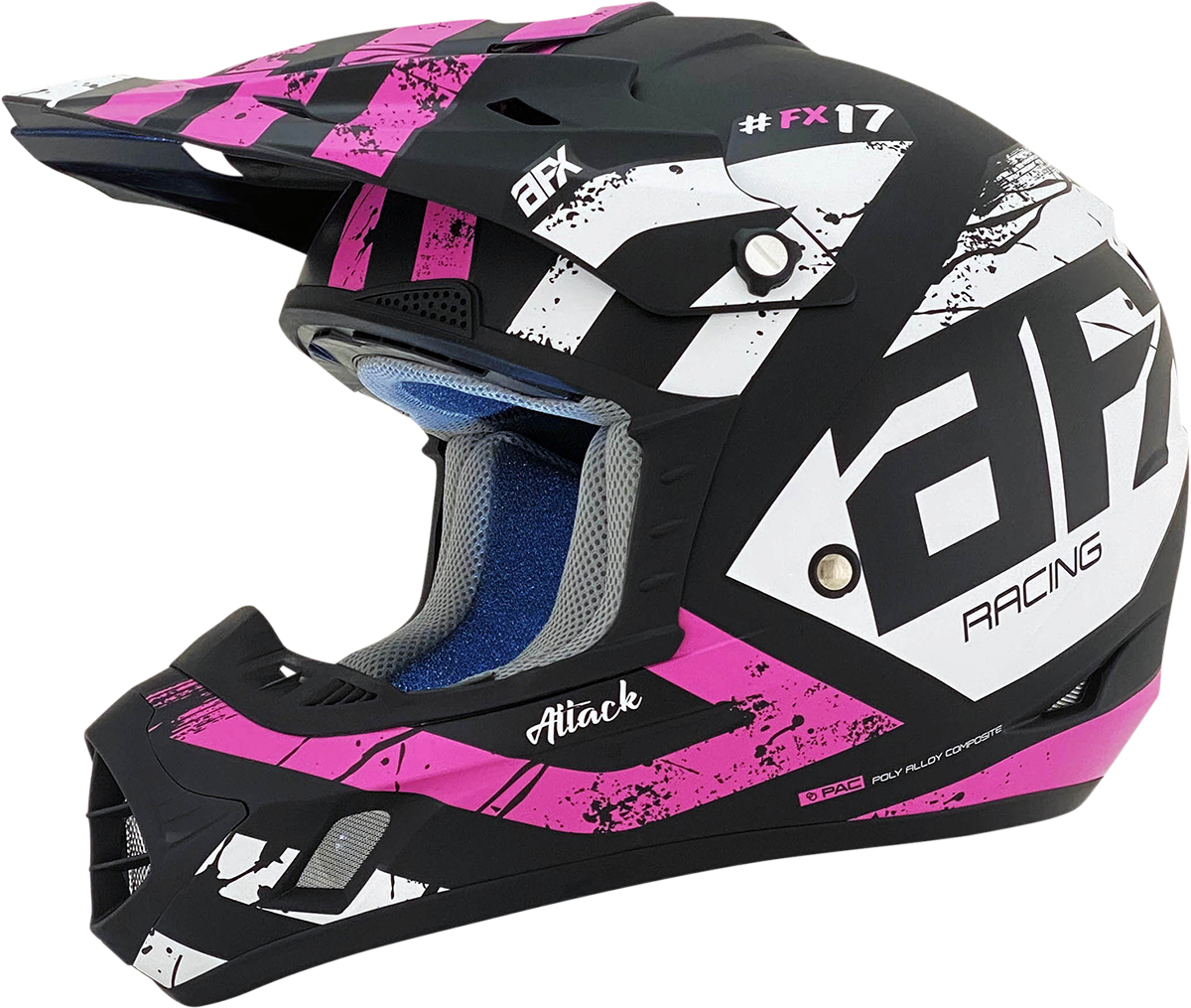 FX-17Y Helmet - Attack - Matte Black/Fuchsia - Large