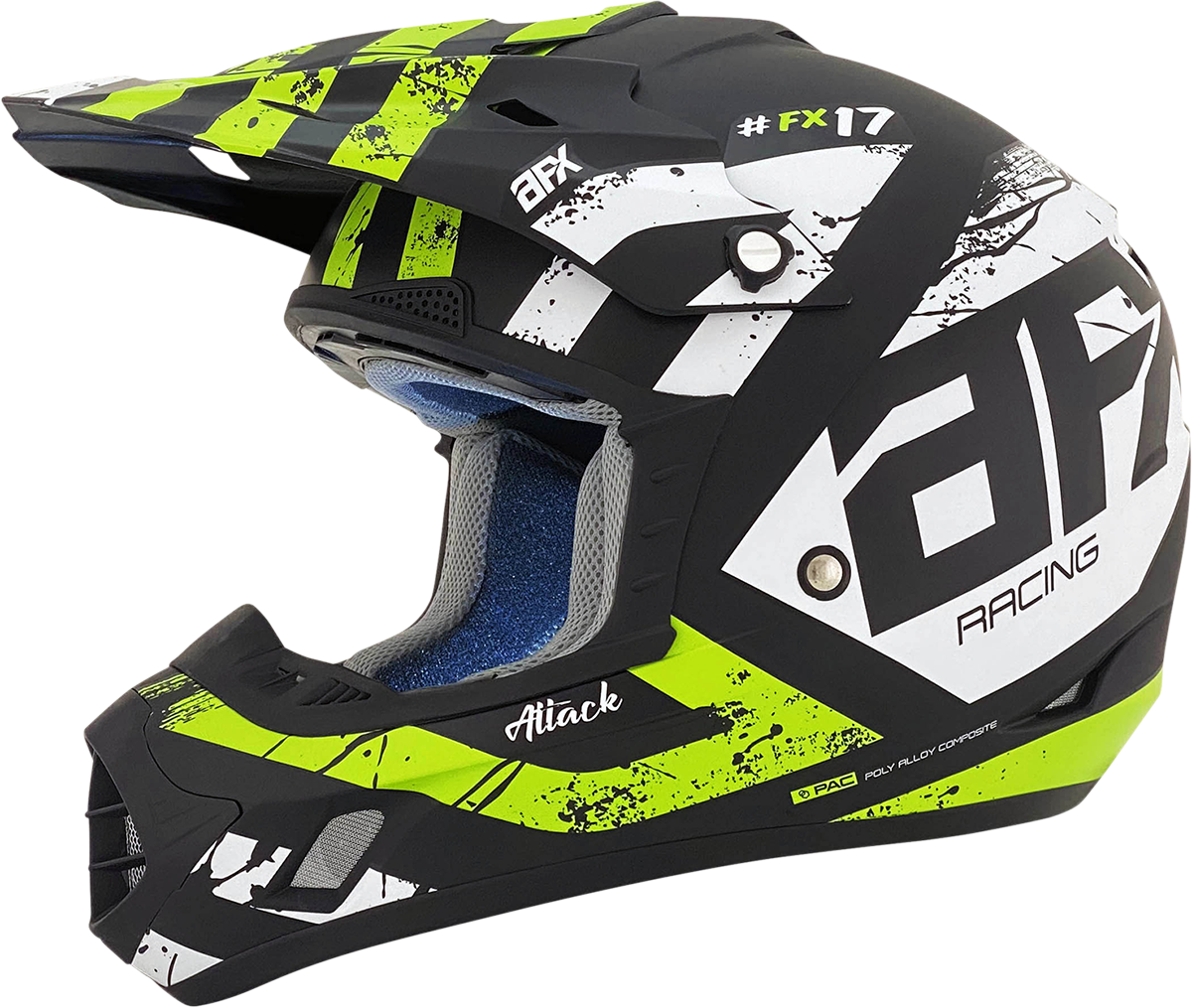 FX-17Y Helmet - Attack - Matte Black/Green - Small