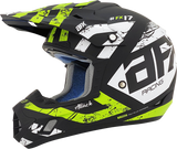 FX-17Y Helmet - Attack - Matte Black/Green - Small