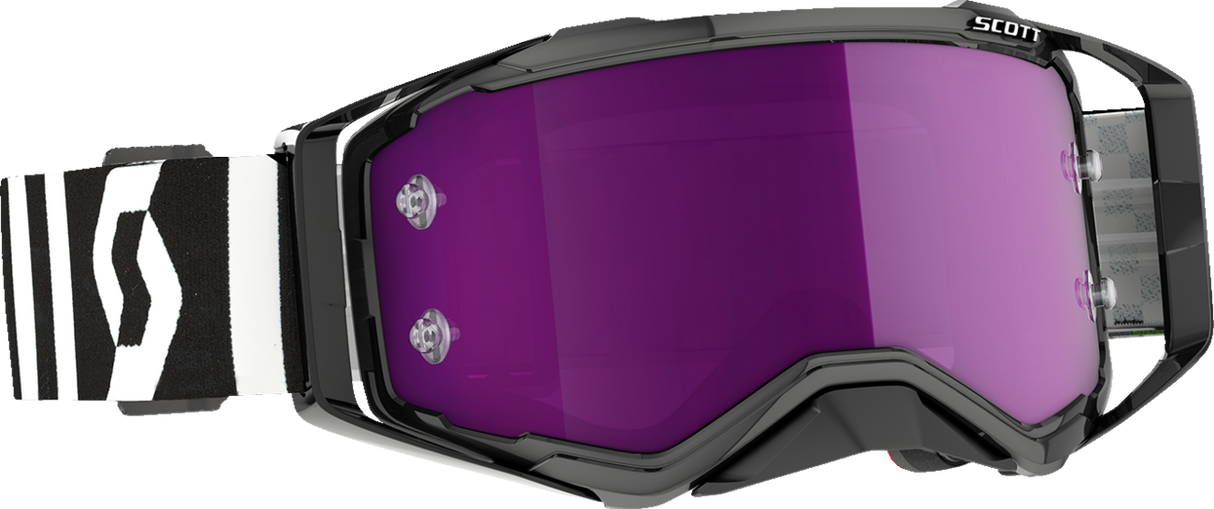 Prospect Goggles - Racing Black/White - Purple Chrome Works