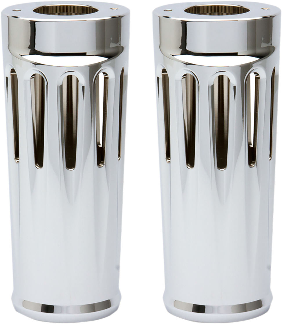 Fork Boot Covers - +2\" - Chrome - Deep Cut - FL 2014 - 2022