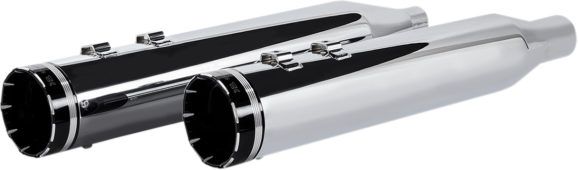 4.5\" Mufflers for Touring - Chrome with Tracer 2017 - 2022