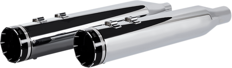 4.5\" Mufflers for Touring - Chrome with Tracer 2017 - 2022
