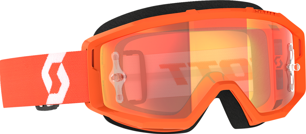 Primal Goggles - Orange/White - Orange Chrome Works