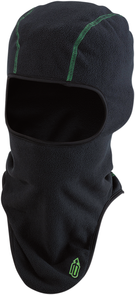 Balaclava Fleece - Black/Green - Large/XL