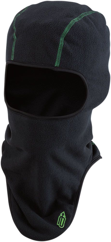 Balaclava Fleece - Black/Green - Small/Medium